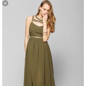 Staring at Stars Cut-out Neck Maxi Dress